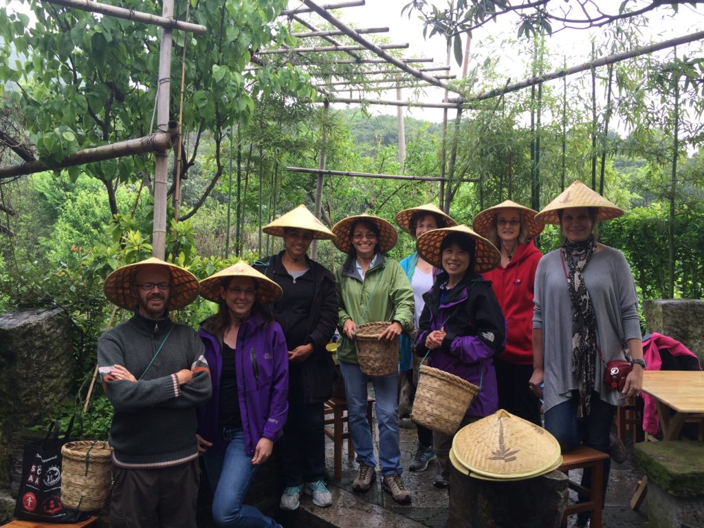Bi Luo Chun green tea garden. Group photo