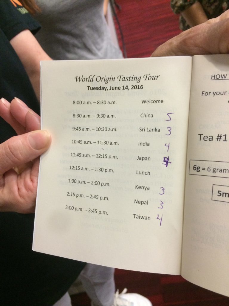 World Tea Expo: Der Time Table der Origin Tasting Tour